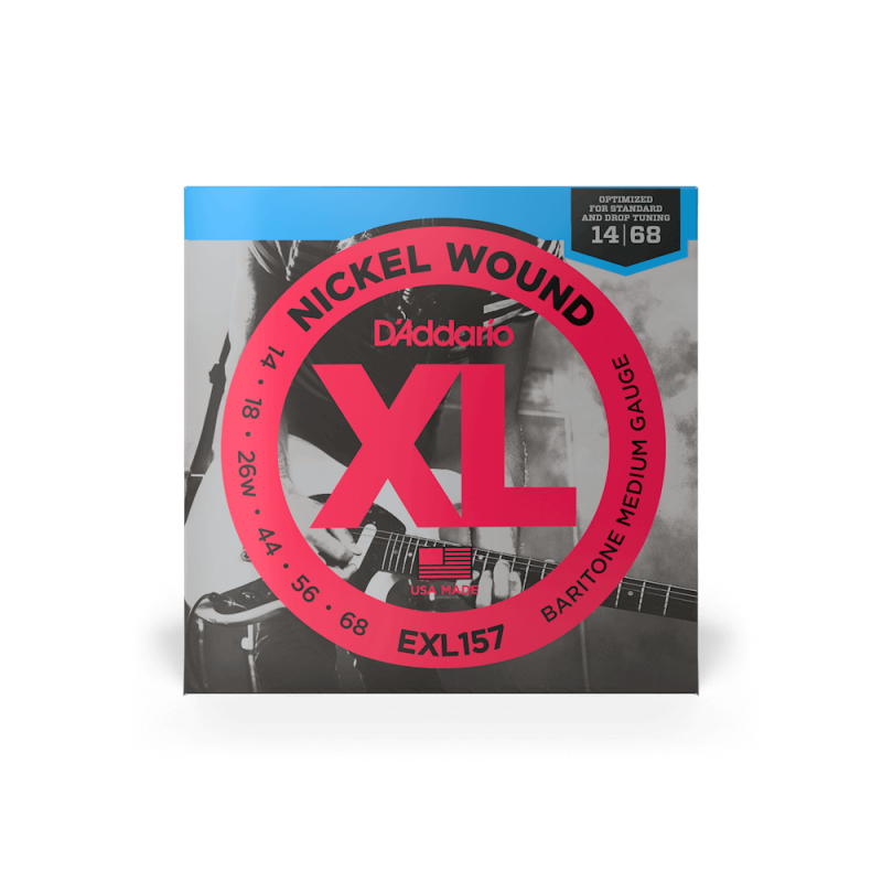 Набор струн D'ADDARIO EXL157 XL NICKEL WOUND BARITONE MEDIUM (14-68)